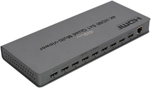 QV801 4K 60Hz HDMI Multi-viewer Met 8 Ingangen, 1 Uitgang en 9 Videosegmentatiemodi