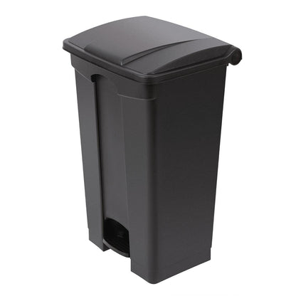 Pedaalemmer – afvalbak – vuilnisemmer – prullenbak – afvalcontainer – 87 liter inhoud – strak sluitend deksel – handsfree pedaalsysteem – duurzaam polypropyleen – mat zwart