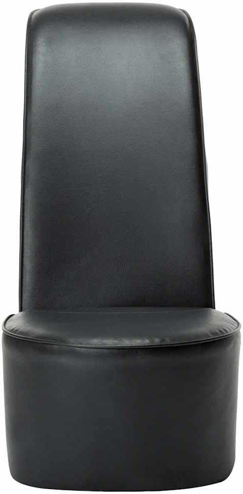 vidaXL Heeled Chair Faux Leather Black Lounge Chair Rest Chair Recliner Chair Tv Chair