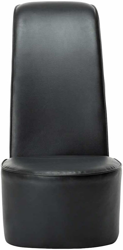 vidaXL Heeled Chair Faux Leather Black Lounge Chair Rest Chair Recliner Chair Tv Chair