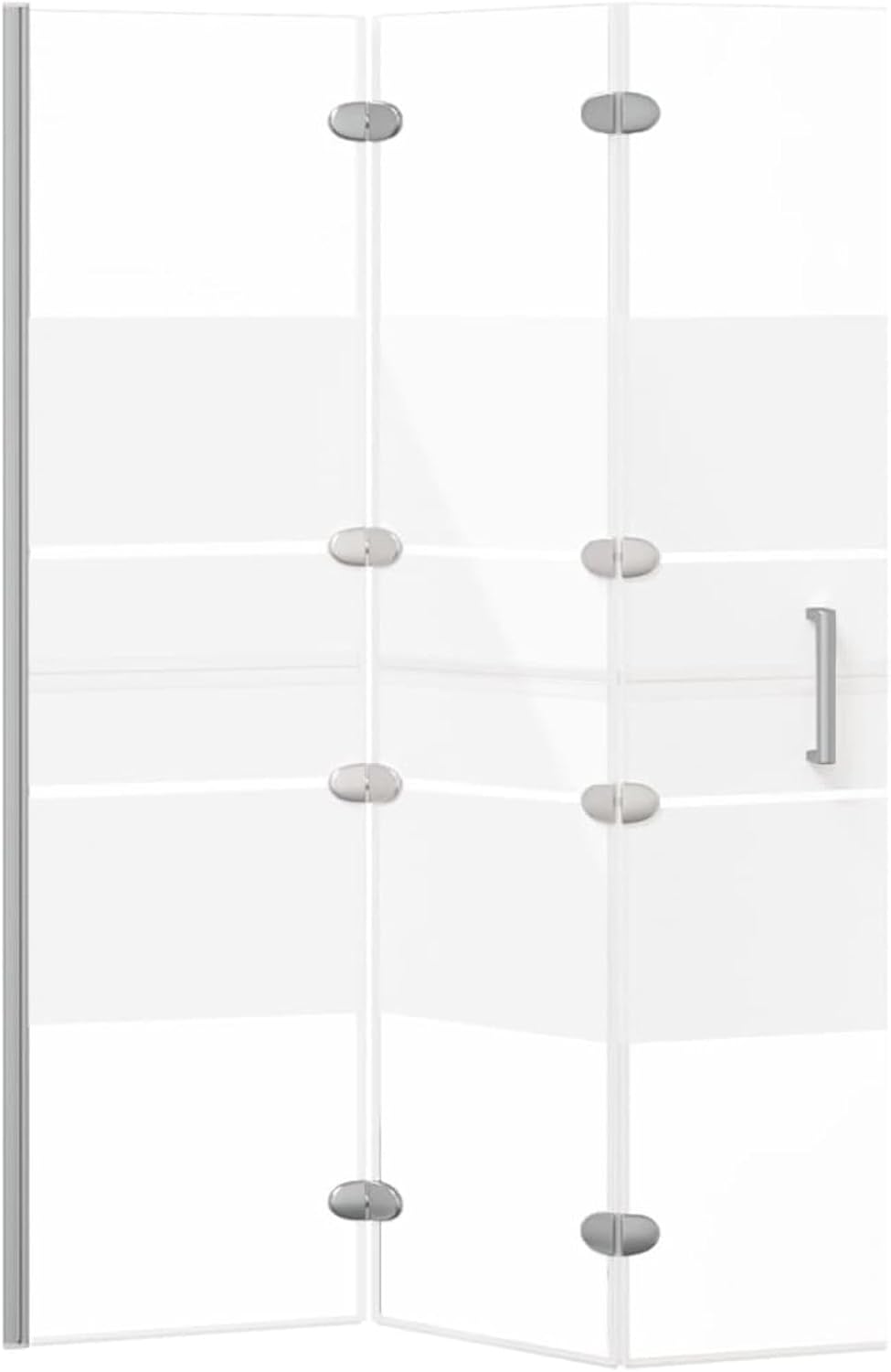 Opvouwbaar Douchepaneel – Inklapbaar Douchewand – Doucheafscheiding – Walk-in Douche – Badkamerpaneel – 100 x 140 cm – ESG Veiligheidsglas & Aluminium Frame