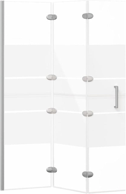 Opvouwbaar Douchepaneel – Inklapbaar Douchewand – Doucheafscheiding – Walk-in Douche – Badkamerpaneel – 100 x 140 cm – ESG Veiligheidsglas & Aluminium Frame