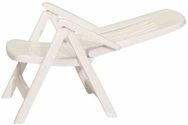 Sieger 828/W klapstoel Comtesse, volledig kunststof, wit, 66x65x108 cm