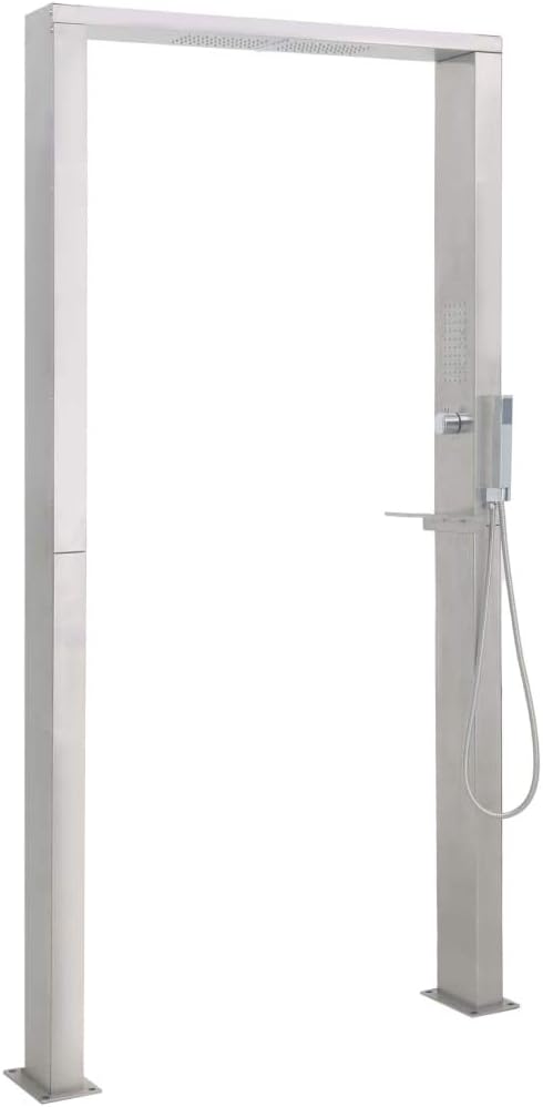 RVS Douchepaneel – Douchepaneel RVS – Douchekolom – Regendouche – Handdouche – Roestvrij Staal 201 – Geborsteld Metaal – Modern Design – Multifunctioneel