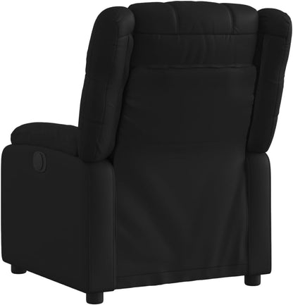 Elektrische Relaxstoel – Relaxfauteuil – Tv-stoel – Ligstoel – Kantelstoel – Zwart Kunstleer – Automatische Ligfunctie Tot 135 Graden – Stevig Hout-Metaal Frame