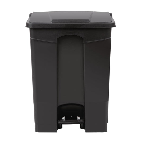 Jantex Kitchen Pedal Waste Bin Black Tight Lid 65ltr Durable Polypropylene - QUORE