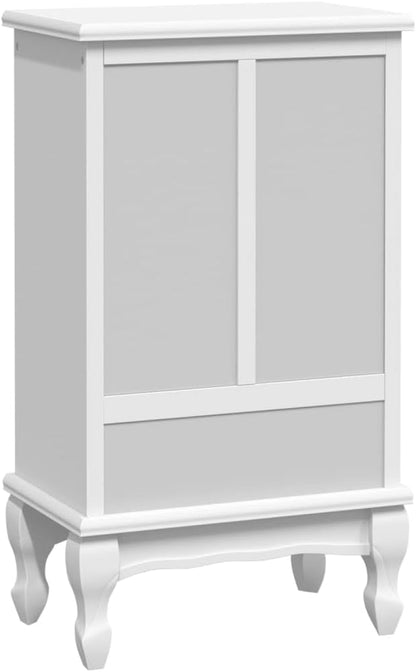 5 Drawer and 2 Shelves Chest of Drawers (White) Dresser Drawers Cabinet Chest of Drawers