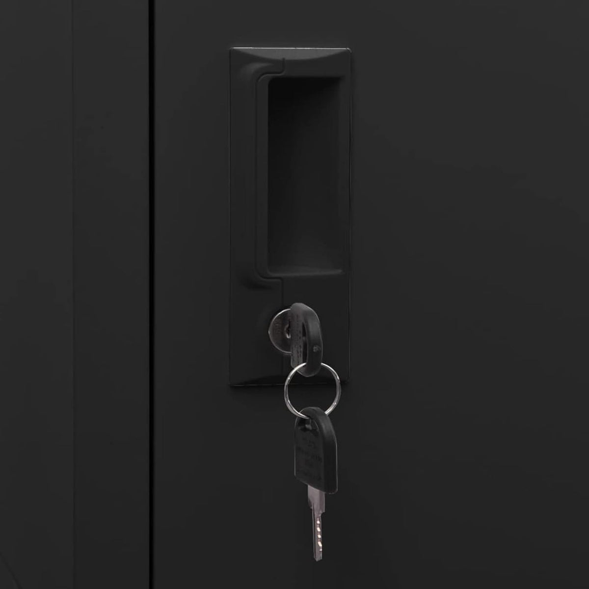 Safe Box Black 38x45x180cm Steel,Worker Lockers,Metal Locker,Thin Storage Cabinet - QUORE