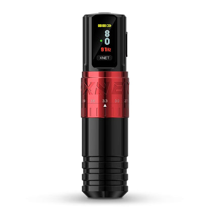 Vipera - Tattoo Machine - Tattoo pen - Tattoo Set - Complete set voor beginners & gevorderden - Verstelbare slag 2.4-4.2mm - 10500Rpm - 2400mah - Tattoo Machine Pen - Rood - QUORE