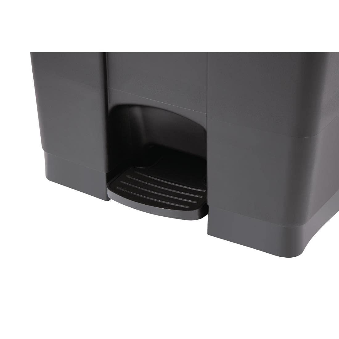 Jantex Kitchen Pedal Waste Bin Black Tight Lid 65ltr Durable Polypropylene - QUORE