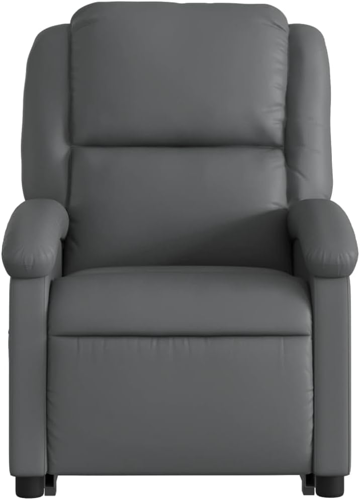 Electric Folding Massage Chair Made of Faux Leather Grey Relax Chair Recliner Chair Electric Relax Chair - QUORE