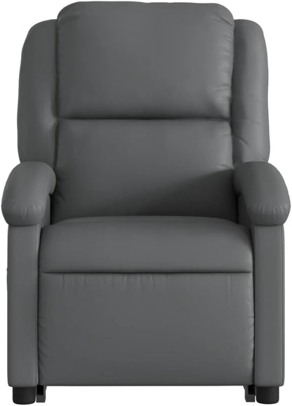 Electric Folding Massage Chair Made of Faux Leather Grey Relax Chair Recliner Chair Electric Relax Chair - QUORE
