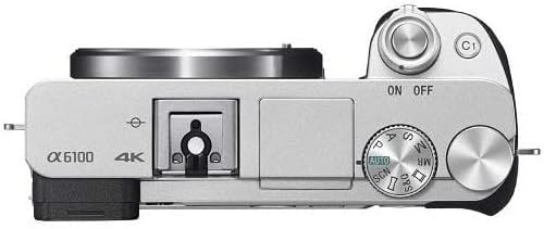 Sony Alpha 6100 | APS-C spiegelloze camera met 16-50 mm powerzoomlens | snelle 0,02 s autofocus met oogherkenning voor mens en dier, 4K-filmopnames en kantelbaar display | zilver