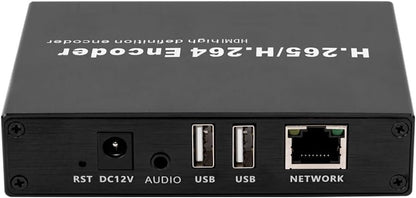 HDMI encoder-decoder 1080P – HDMI video encoder – RTSP decoder – streaming encoder – netwerkstream decoder – H.265/H.264 – 2x USB2.0 voor webcam en opname