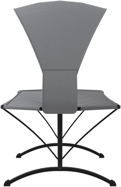 Sunbath, Outdoor Lounger with Steel Grey Canopy and Oxford Fabric, Outdoor Sun Lounger, Beach Lounger, Relax Chair for Garden, Patio, Balcony, Camping - QUORE