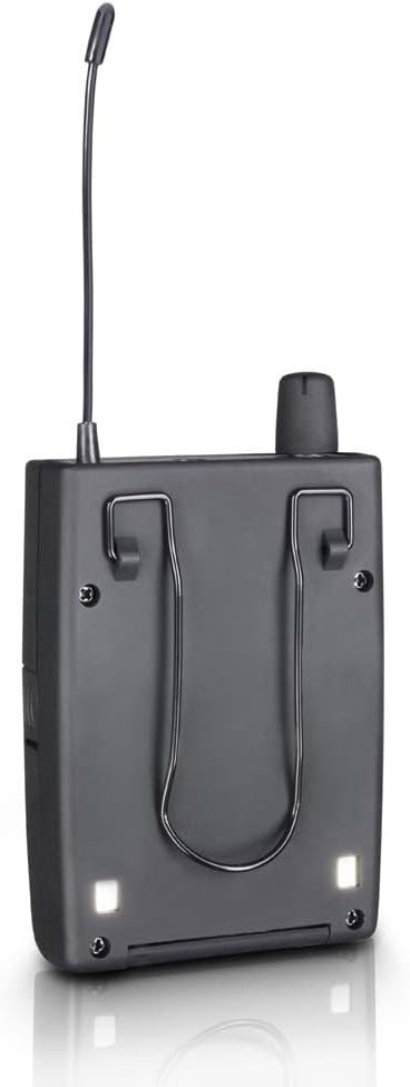 Draadloos In-Ear Monitorsysteem – In-Ear Monitor – IEM-Systeem – Draadloze Monitor – Podiummonitor – Set met 2 Riempacks en 2 In-Ear Hoofdtelefoons – 96 Kanalen, 584-607 MHz