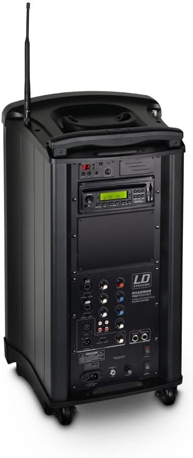 Mobiele PA Luidspreker Met Headset 584-607 MHz – Mobiele Geluidsinstallatie – Draagbare Geluidsoplossing – PA Speaker – Geluidssysteem – Geïntegreerde Accu – CD/MP3/USB/SD-Speler
