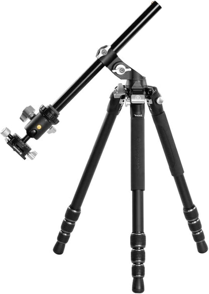 Aluminium Reisstatief – Driepootstatief – Macrostatief – Monopod – Fotostatief – Omkeerbare Middenzuil – Verwisselbare Spike-Voeten