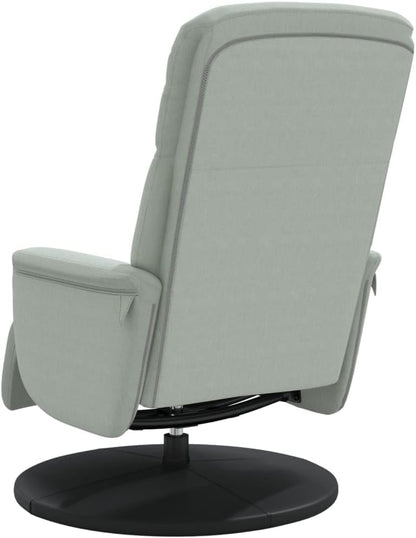 Verstelbare Fauteuil – Relaxfauteuil – Leunstoel – Draaifauteuil – Tv Stoel – 360 Graden Draaibaar – Fluwelen Bekleding Lichtgrijs
