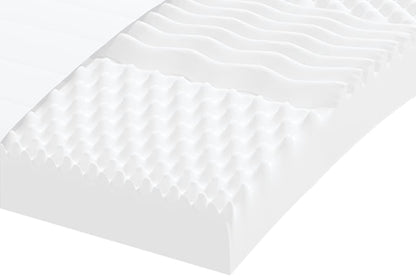 vidaXL Schuimmatras 7 zones hardheid 20 ILD 160x200 cm wit, matras, logeermatras, koudschuim of traagschuim, bedmatras, ledikant matras