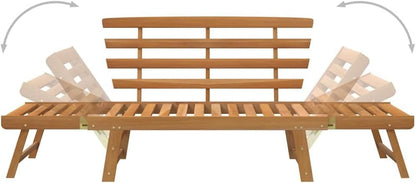 vidaXL Garden bench 2-in-1 190 cm solid acacia wood