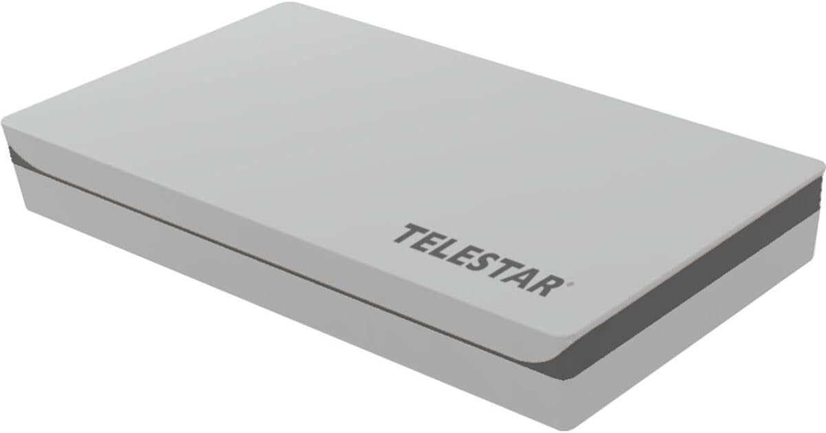 Telestar DIGIFLAT 1 Single Sat platte antenne voor 1 deelnemer (LNB: 0,2 dB, satellietschotel, vensterwand/masthouder, kompas, montagegereedschap) wit 5109470