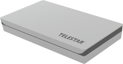 Telestar DIGIFLAT 1 Single Sat platte antenne voor 1 deelnemer (LNB: 0,2 dB, satellietschotel, vensterwand/masthouder, kompas, montagegereedschap) wit 5109470