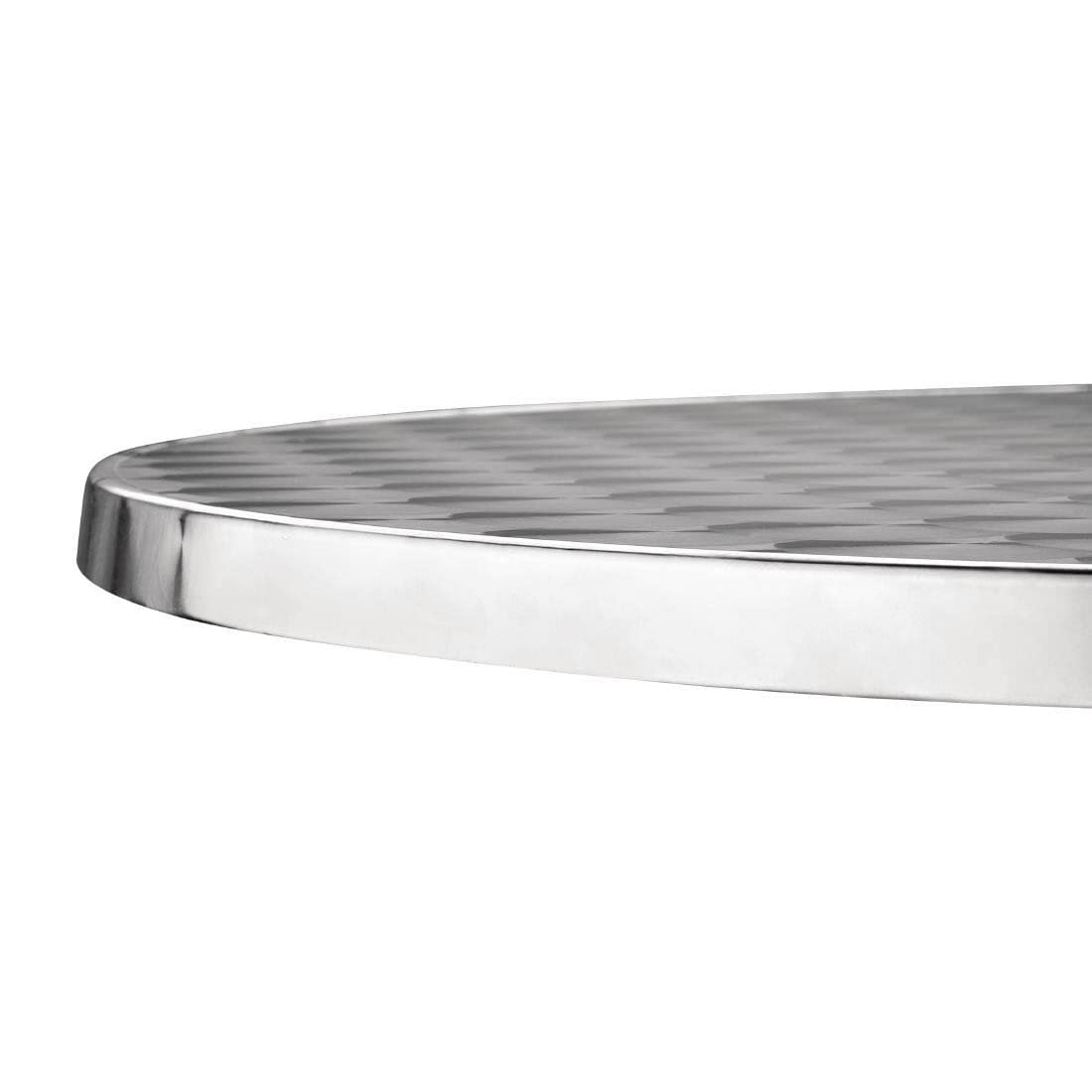 Bolero Hoge Tafel 60cm - Roestvrijstalen Weerbestendige Ronde Bar Bistro Pub Tafel Terras Tuinmeubilair voor Binnen & Buiten U502