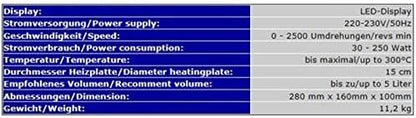 Magneetmixer – Magneetroerder – Magnetische Roerder – Laboratoriumroerder – Roerplaat Met Verwarmingsplaat – Traploze Snelheids- En Temperatuurregeling – LED-Indicatie