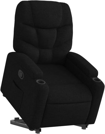 Fauteuil Met Kruk – Loungestoel – Armleuningstoel – Leesstoel – Moderne Stoel – Zacht Gevoerd en Ademende Polyester Stof – Robuust Multiplex en Metalen Frame