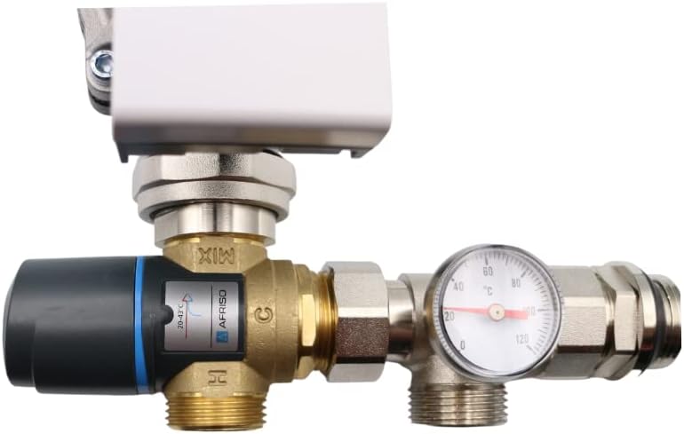Pompgroep voor vloerverwarming – Vloerverwarmingsgroep – Menggroep – Pompset – Regelgroep – Zilverkleurig – Stil in gebruik – Geschikt tot 150 m²