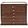 OUKANING 6 Layers Jewelry Box Wooden Vintage Jewelry Box with Drawers, High Quality Hinges and Refined Handles, Freestanding Jewelry Box, Gift (Brown) - QUORE