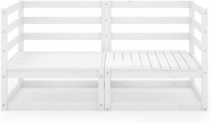 Contemporary design, living room furniture, garden bench, garden bench, floor deep sofa bed frame, 2 seater garden bench white solid pine, suitable for garden lawn pool - QUORE
