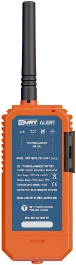 Smrt Alert MOB | Man overboord baken | GPS-tracking | Automatische waarschuwingen | Waterdicht | Wereldwijde dekking | Marine Safety Device | AIS-integratie