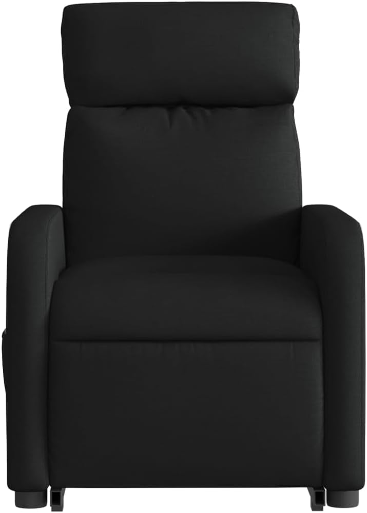 Fauteuil – Elektrische Fauteuil – Relaxstoel – Lounge Stoel – Slaapkamer Stoel – Verstelbare Rugleuning – Heffunctie – Zwarte Stof – Comfortabel