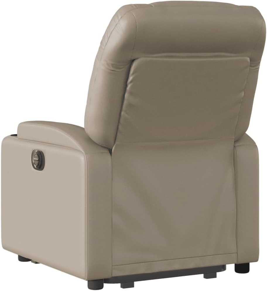 Cappuccino 3204664 fauteuil, met rugleuning en rugleuning, van kunstleer, meubelstuk voor woonkamer, fauteuil, relaxstoel, stoel voor slaapkamer - QUORE