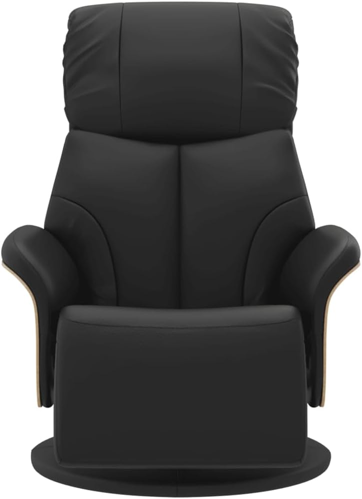Relaxstoel – Fauteuil – TV-Stoel – Ligstoel – Loungestoel – 360° Draaibaar – Verstelbare Rugleuning 105-125° – Zwart Kunstleer