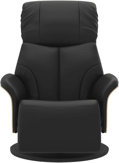 Relaxstoel – Fauteuil – TV-Stoel – Ligstoel – Loungestoel – 360° Draaibaar – Verstelbare Rugleuning 105-125° – Zwart Kunstleer