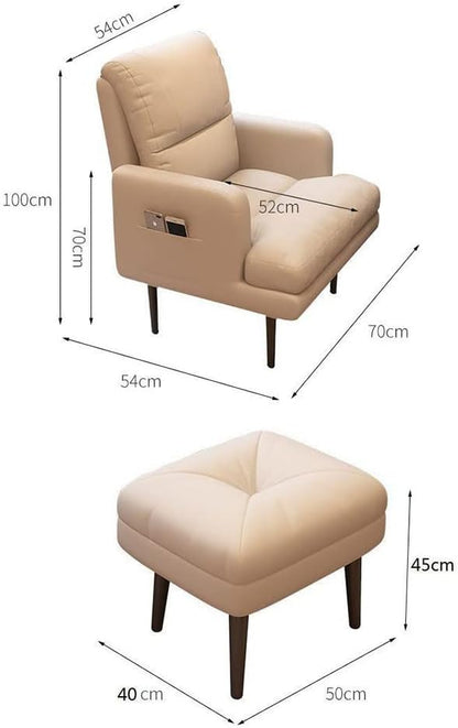 Armchair Chair,Small Sofa Balcony Folding Chair Armchair Chair Office Chair Household Bedroom Single Sofa Backrest Recliner Convenient Comfortable Computer Chair