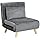 Slaapstoel – Opvouwbare Stoel – Fauteuil – Bedstoel – Logeerbed – Verstelbare Rugleuning – Fluwelen Bekleding – Draagvermogen 125 kg