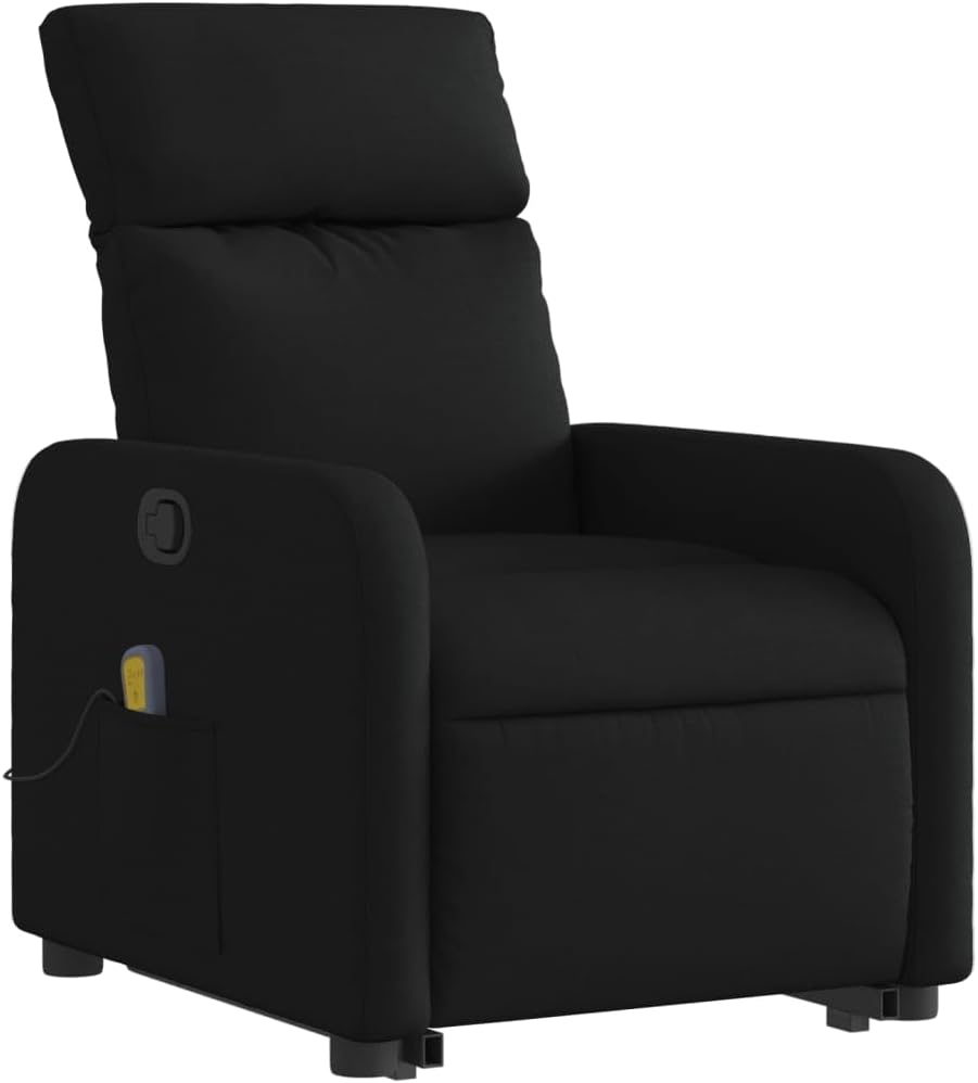 Massage chair with folding black fabric, relax chair, relax chair, reclining chair, electric relax chair, relax chair - QUORE