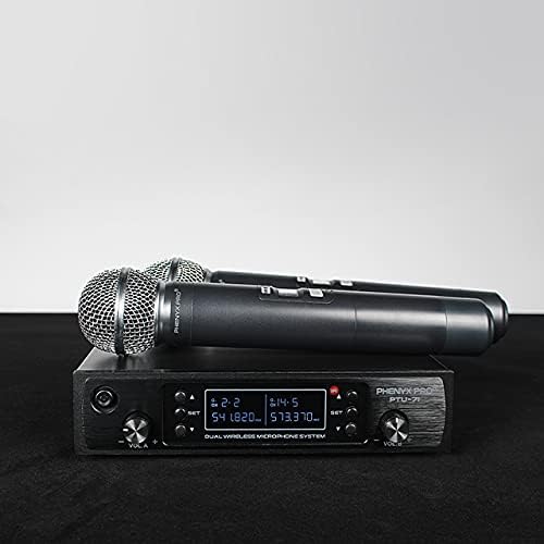 Draadloos Microfoonsysteem – Draadloze Microfoonset – Karaoke Microfoonset – Handmicrofoonset – UHF Microfoonset – 2 Handmicrofoons – Automatische Kanaalscan – Bereik Tot 100 Meter