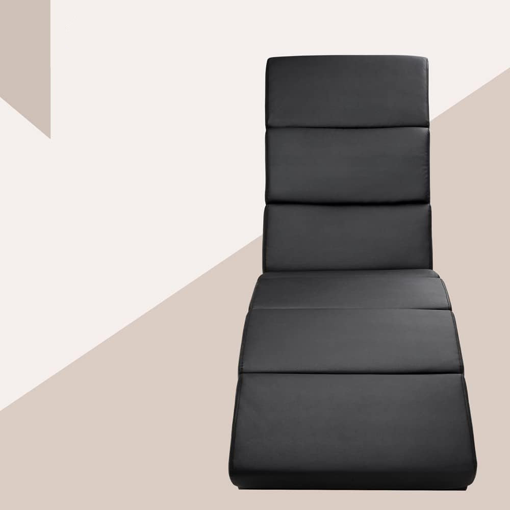 Casaria Relax Chair XXL Massage and Heating Function 186x89x55cm Ergonomic Fabric Upholstered 180 kg Load Capacity Living Room Chaise Longue Relax Chair Black - QUORE