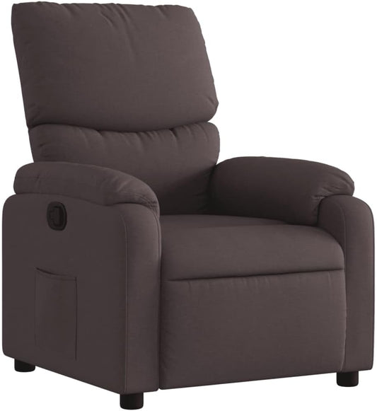 vidaXL Armchair adjustable fabric dark brown, recliner chair, recliner chair, armchair, armchair, lazy chair, tv chair, stand chair, recliner chair