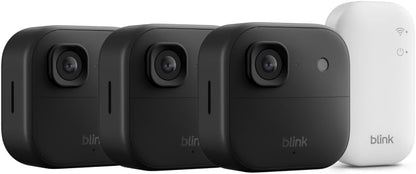 Buitencamera – Beveiligingscamera – Camerasysteem – Wifi Camera – Draadloze Camera – 3-delig Systeem Zwart – 2K Ultra HD Resolutie – Batterijduur Tot 2 Jaar