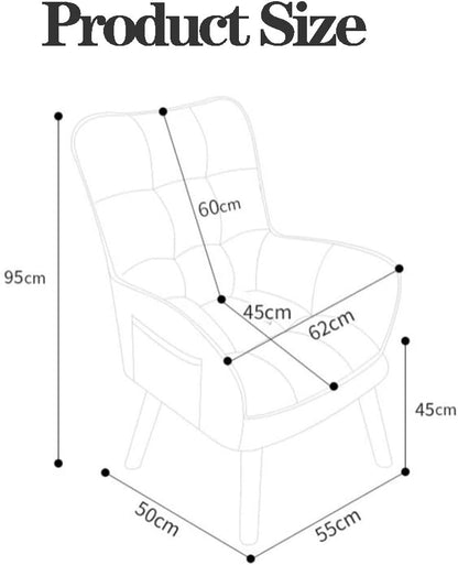 Fauteuil – Zetel – Lounge Chair – Relaxstoel – Inklapbare Stoel – Fluwelen Bekleding – Inclusief Poef – Stevig Stalen Frame – Ruime Opbergtas