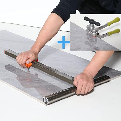 Professionele porseleinen handmatige tegelsnijder gereedschapsset met grote tegelsnijder (kan 48 inch snijden), Power Tang, 3 stuks snijbladen en 3 stuks snijwielen