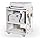 Fenge Printer Stand with Robust Perforated Panel and Wheels - 3-Step Storage Stand with Adjustable Shelf for Home Office, 45.3 x 33.5 x 53.5 cm (White) - QUORE