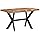 Eettafel Houten – Tafel – Keukentafel – Massief Houten Tafel – Houtentafel – 140x70x75 cm – Massief Acaciahout – Industrieel Stalen Onderstel