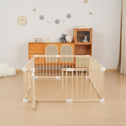 Ground box baby - Solid pine wood - Safe unlacquered baby box with door - TOP QUALITY & Easy assembly in 10 min - 170x170cm or 160x180cm - QUORE